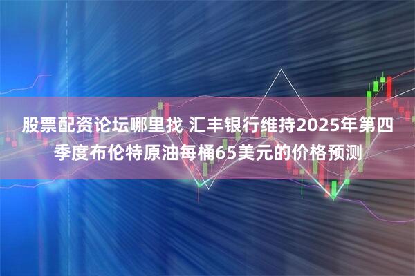 股票配资论坛哪里找 汇丰银行维持2025年第四季度布伦特原油每桶65美元的价格预测